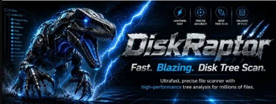 DiskRaptor Download grátis para Windows para analisar o espaço em disco
