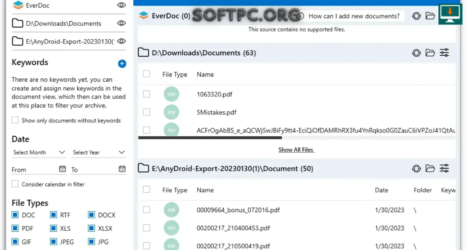 Abelssoft EverDoc para organizar documentos PDF