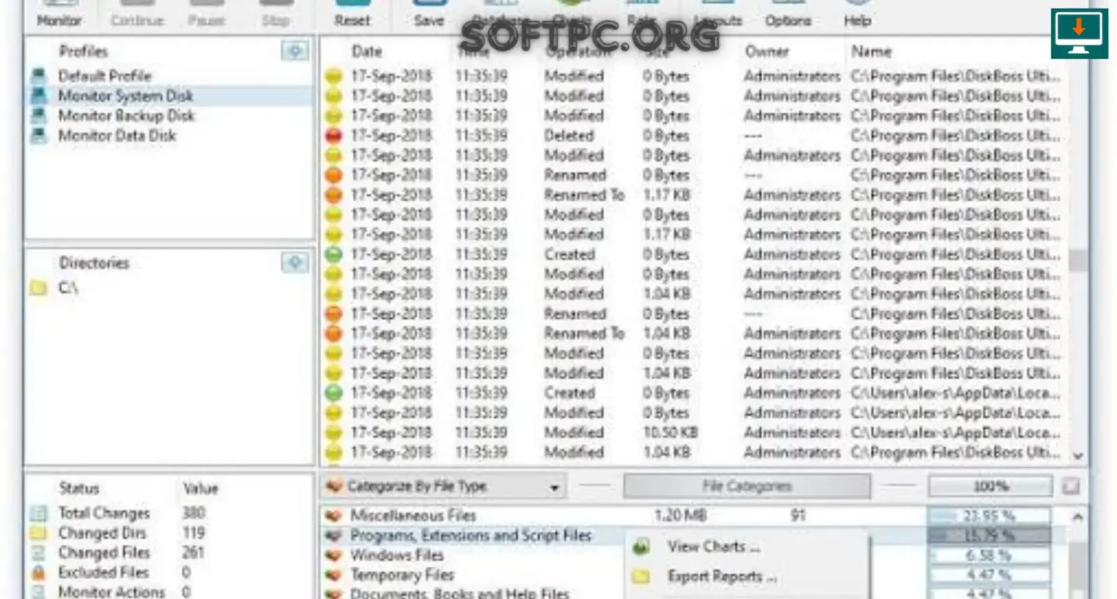 como usar Disk Pulse para monitorar alterações em arquivos
