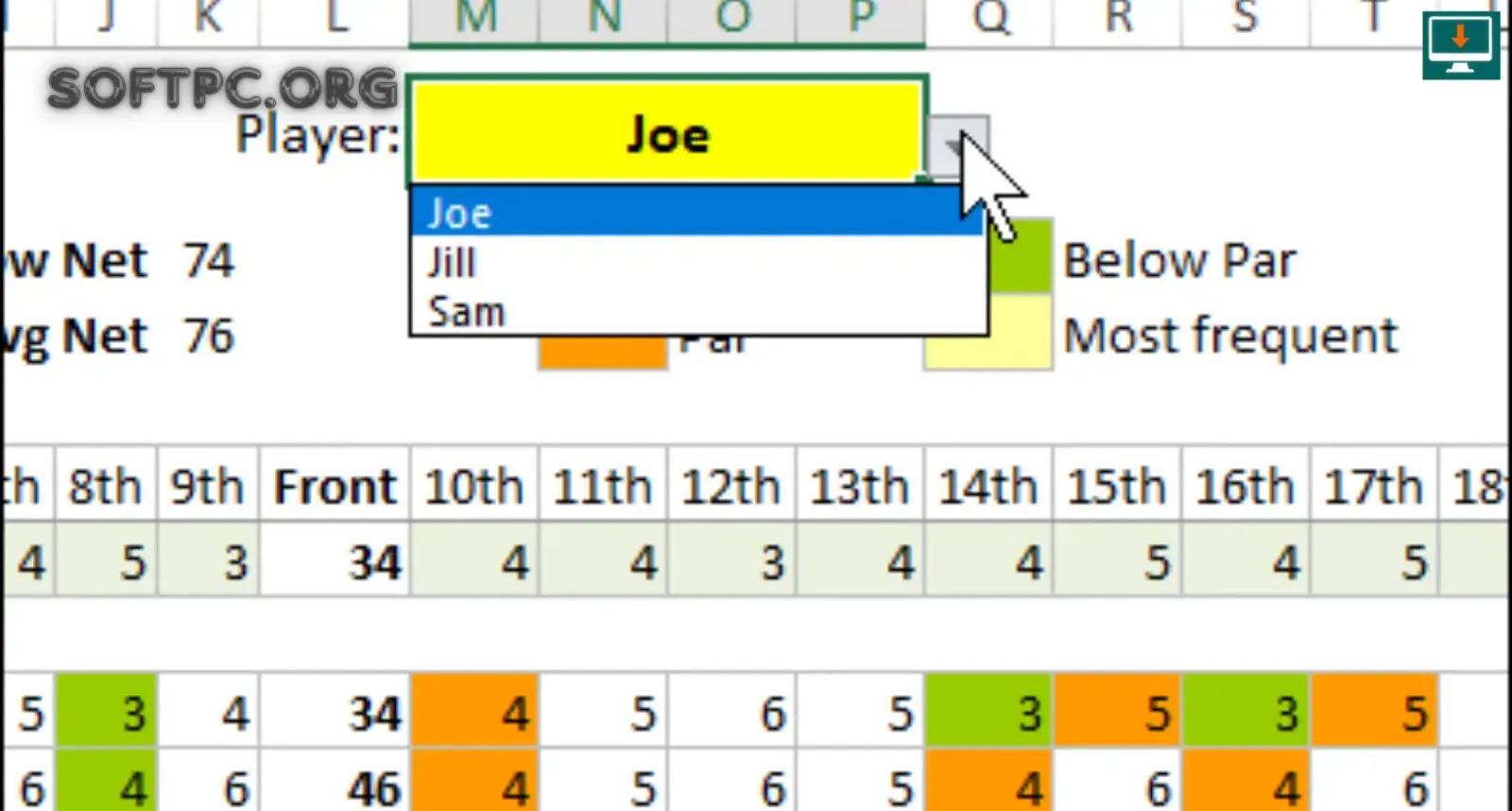 como usar Golf Tracker For Excel no Windows