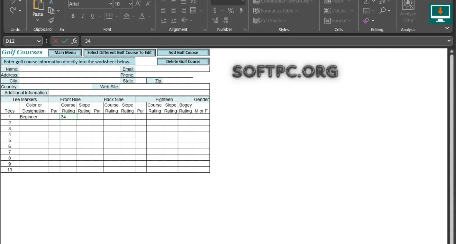 como usar Handicap Manager para registrar scores