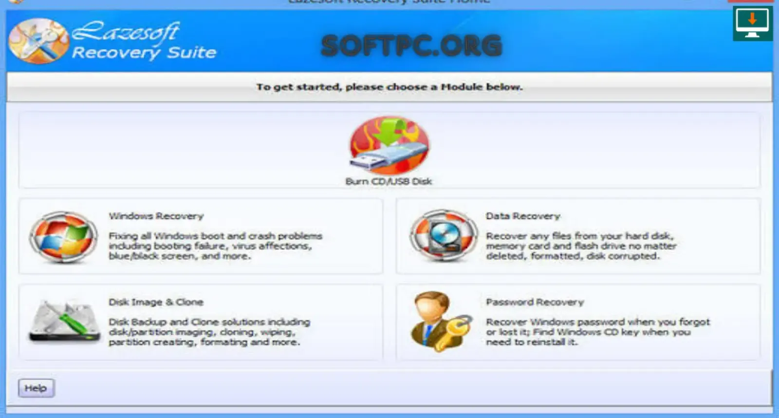 como usar Lazesoft Recovery Suite para reparar o Windows