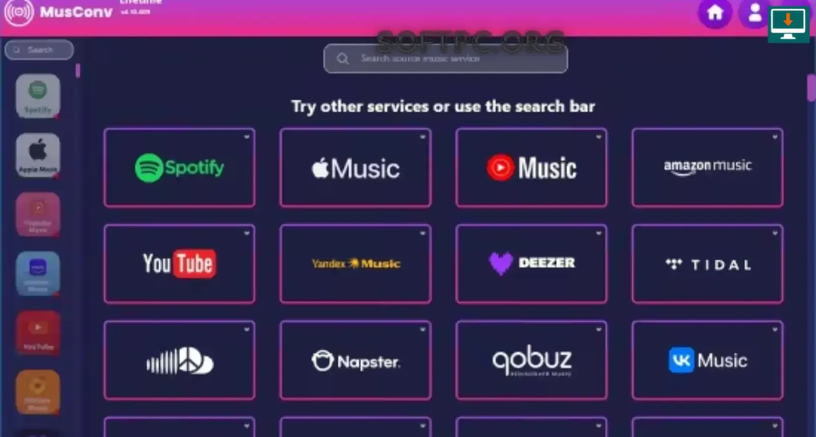 MusConv Lifetime para transferir playlists do Spotify para o Apple Music