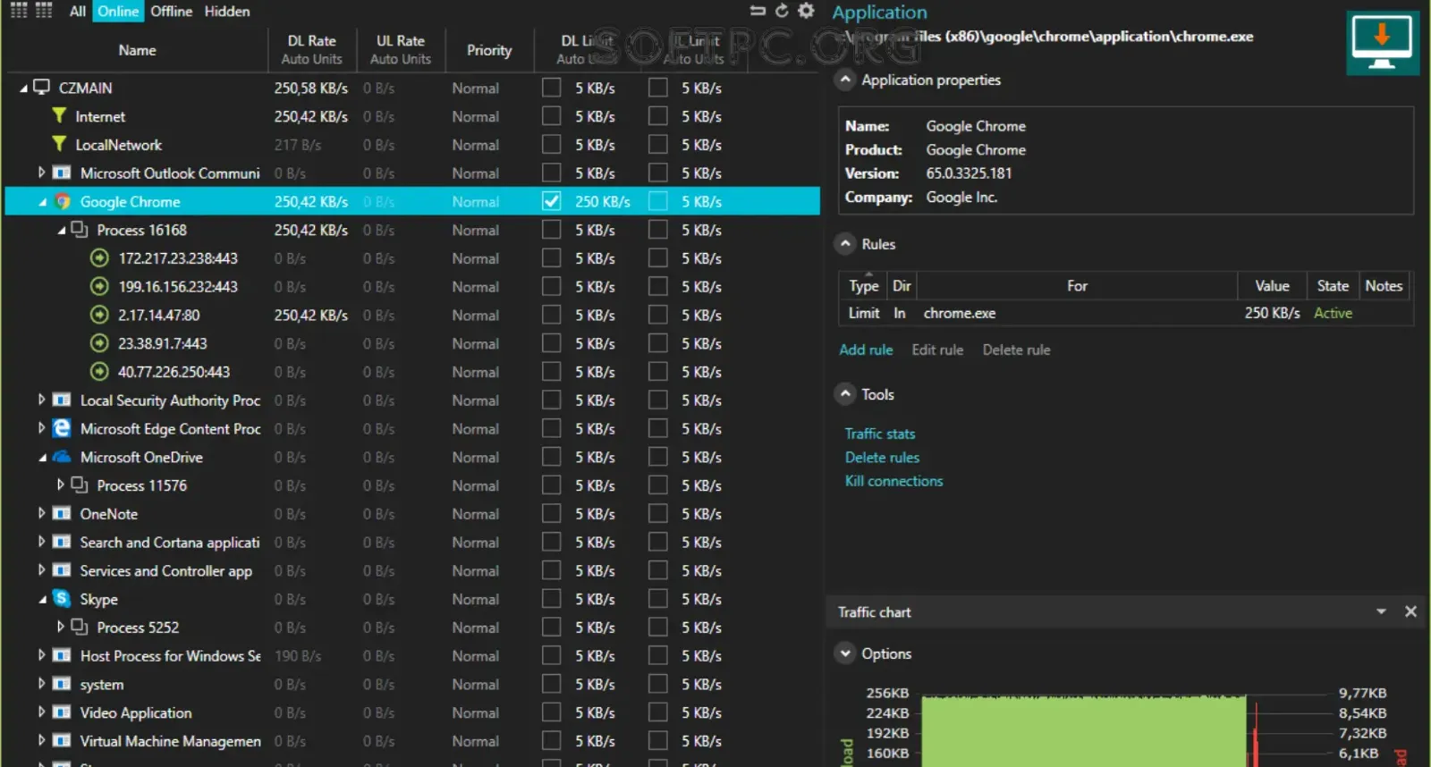 NetLimiter para controlar a velocidade da internet