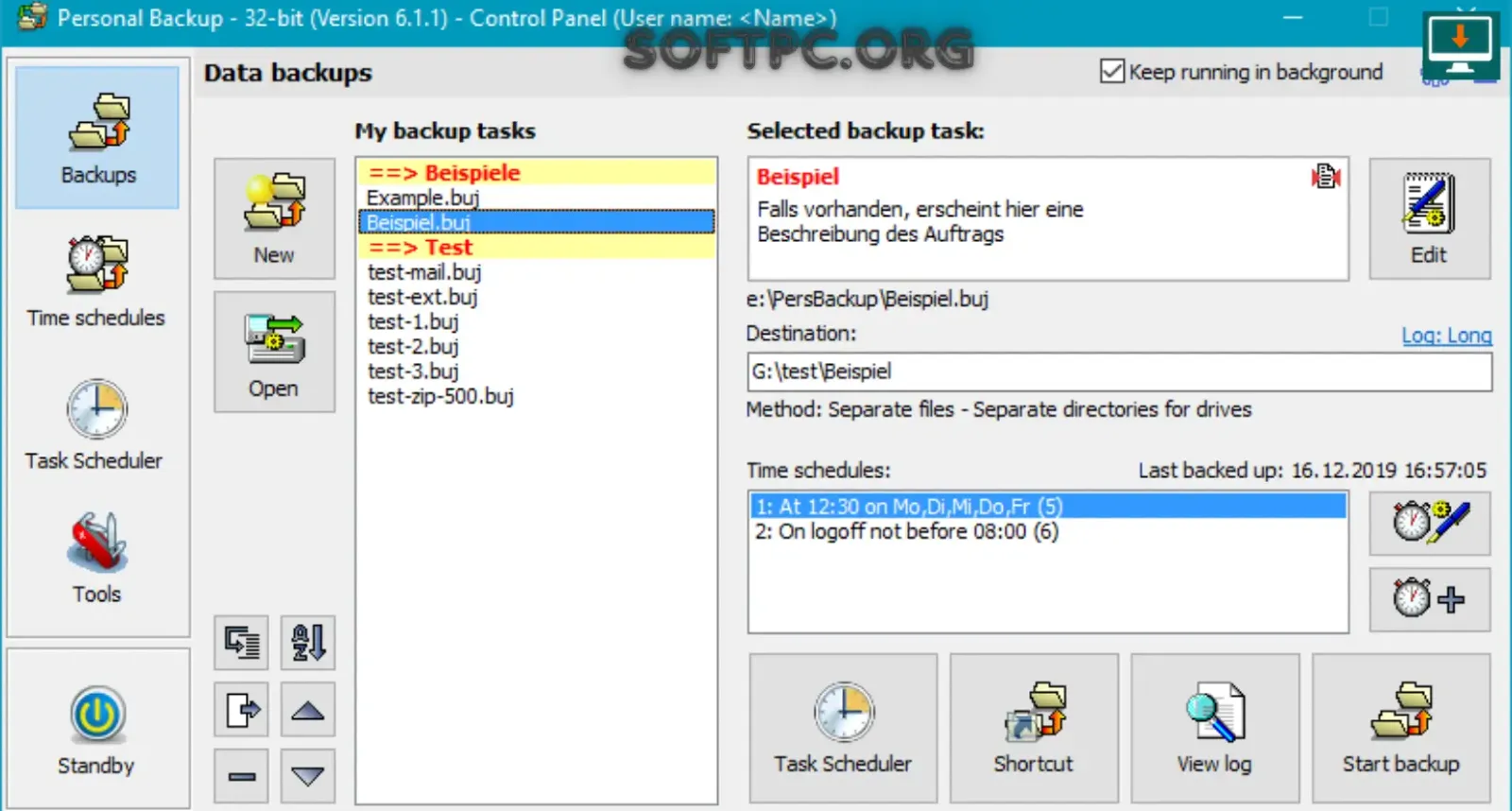 Personal Backup grátis para fazer backup de arquivos