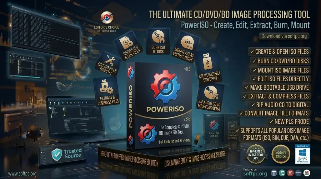 PowerISO Download grátis para Windows 10 e 11