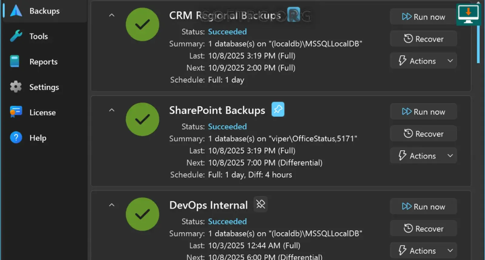 SQL Backup Master grátis para fazer backup do SQL Server
