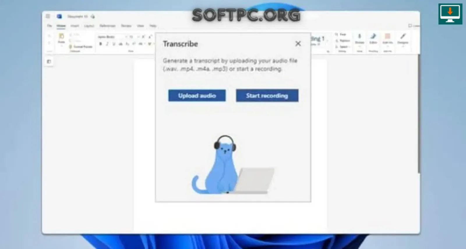Transcribe grátis para converter áudio em texto