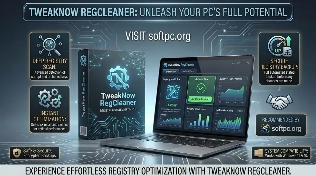 TweakNow RegCleaner Download para Windows 11