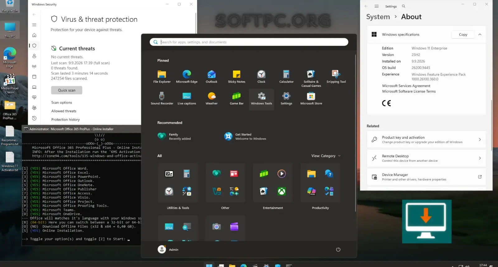 Windows 11 AIO 16in1 25H2 para Windows 11 Home e Pro